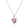 2020 New Arrival Women Girl Gift Heart Shape Crystal Pendant Necklace 925 Sterling Silver Chain Wedding Jewelry YNC031