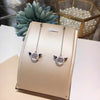 Angle Wings Keep Turning AAAAA Zircon White Gold Drop Earrings Fun Earring 100% 925 Sterling Silver Earrings Woman YEA088