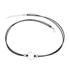Black Color Rope Genuine 925 Sterling Silver Choker Necklace for Women Necklaces Choker Silver 925 Jewelry YNC059
