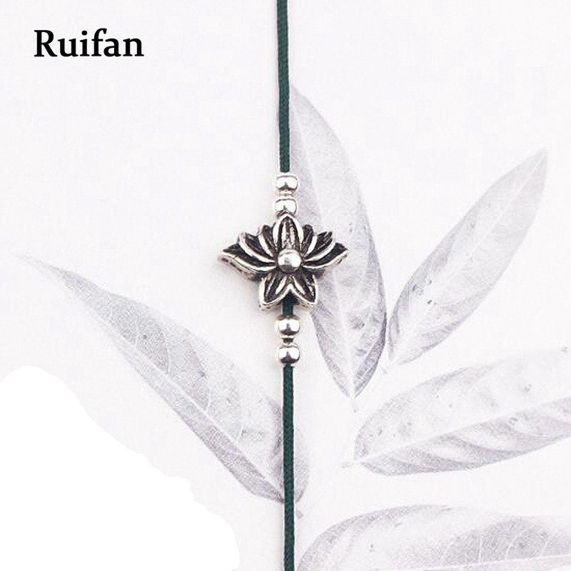 Chinese Style Rope Chain Ethnic Ankle Bracelet On The Leg 925 Sterling Silver Bracelets for Women Lucky Charm YBR021