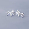 Cute Animal Shape Real 925 Sterling Silver Stud Earrings for Women Girl Children Small Earrings Fine Jewelry Gift YEA151
