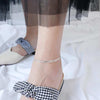 Double Layer Snake Chains Anklets for Women 100% 925 Sterling Silver Ankle Bracelet Ladies Bracelet for Girls YBR059
