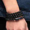 Dragon Phoenix Bracelet Black Obsidian Stone Bead Bracelet for Women Men Transport Lucky Jade Jewelry YBR094