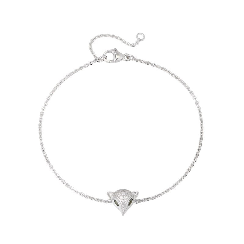 Drop Shipping 925 Sterling Silver Chain Link Women Bracelet Animal Head CZ Bracelets Top Quality Luxury Jewelry YBR003
