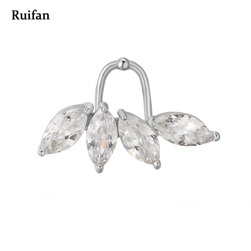 Fashion Horse Eye Stone Clear Cubic Zircon Single 925 Sterling Silver Earrings for Women Men's Silver 925 Jewelry YEA004