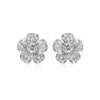 Flower Blue Crystal Female Genuine 925 Sterling Silver Stud Earrings for Women Christmas Jewelry Accessories Gifts YEA052