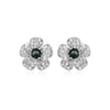 Flower Blue Crystal Female Genuine 925 Sterling Silver Stud Earrings for Women Christmas Jewelry Accessories Gifts YEA052