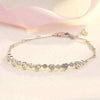 Heart Clear/Purple Cubic Zircon Amethyst Women's Bracelet 925 Sterling Silver Bracelets & Bangles Wedding Jewelry YBR087