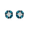 High Quality Blue Crystal Small Earrings with Stones Silver 925 Jewelry Cubic Zircon Stud Earrings for Women Gifts YEA031