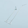 Irregular Tassel Triangle Shape Ear Line Drop Earrings for Women Female 925 Sterling Silver Korean Jewelry Gifts YEA190