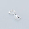 Korean Leaves/Leaf Small Earrings for Women Genuine 925 Silver Jewelry Women's Silver Stud Earrings YEA091