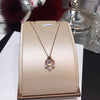 Luxury 925 Sterling Silver Choker Necklace Crown Round Beating Cubic Zircon Crystals Pendant Necklace for Women YNC066