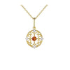 Luxury Gemstone Natural Fanta Garnet Stone Necklace Sterling Silver Necklace 925 Gold Statement Pendant Necklaces YNC084