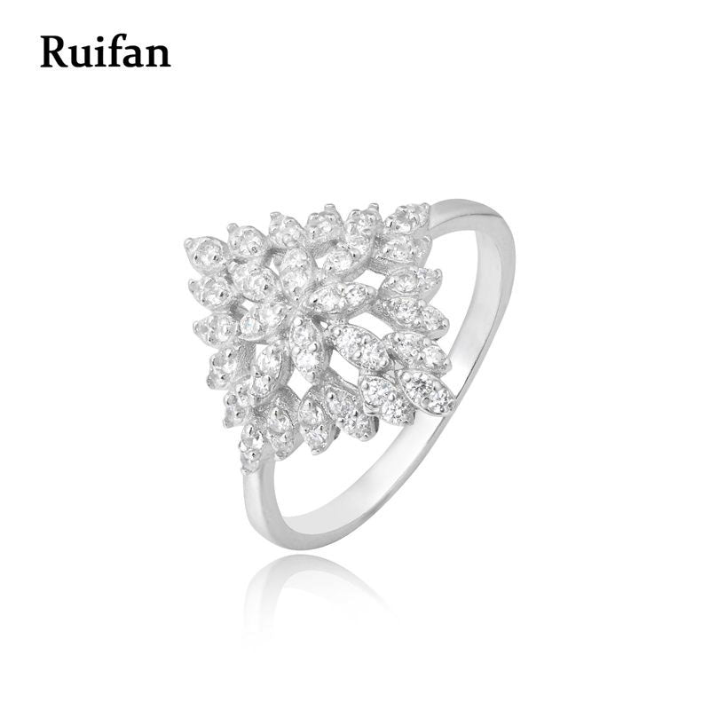 Luxury Pure 925 Sterling Silver Finger Rings Birthd Teacher Gift Women Personalized Afghanistan Zirconia Rings YRI008