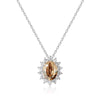 Luxury Purple Crystal Pendant Necklace 100% 925 Sterling Silver Choker Chain Necklace Women Wedding Party Jewelry YNC022