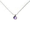 Luxury Round Natural Amethyst Pendant Necklace Three Layers White Gold Color 925 Sterling Silver Choker Necklaces YNC080