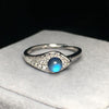 New Arrival 925 Sterling Silver Rings Leaf Snake Shape Labradorite Blue Light Moonstone Ring for Women Jewelry YRI026