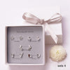 One Week 5 pairs/set Small Stud Earrings Set with Box 2020 Women's Earring 925 Sterling Silver Earrings with Stone YJS004
