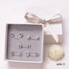 One Week 5 pairs/set Small Stud Earrings Set with Box 2020 Women's Earring 925 Sterling Silver Earrings with Stone YJS004
