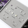 One Week 7 pairs/set Small Stud Earrings Set with Box 2020 Women's Earring 925 Sterling Silver Earrings with Stone YJS005