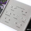 One Week 7 pairs/set Small Stud Earrings Set with Box 2020 Women's Earring 925 Sterling Silver Earrings with Stone YJS005