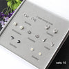 One Week 7 pairs/set Small Stud Earrings Set with Box 2020 Women's Earring 925 Sterling Silver Earrings with Stone YJS005