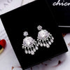 Pink Clear CZ Chandelier Tassel Ladies 925 Sterling Silver Pin Drop Earrings Bohemian Piercing Earrings for Women YEA062