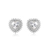 Romantic Heart Shape 925 Sterling Silver Earrings 2020 Cubic Zircon Stud Earrings for Women Engagement Jewelry YEA017