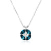 Suspension 925 Sterling Silver Pendant Necklace for Women Long Chain Luxury Clear CZ Wedding Jewelry Accessories YNC036