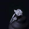 Sweet Rose Shape Rose Gold/Gold/Silver Rings Adjustable 100% 925 Silver Rings for Women Open Ring Birthd Gifts YRI100