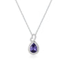 Teardrop/Heart Champagne Crystal Pendant with Link Chain 100% 925 Sterling Silver Necklace Women Wedding Jewelry YNC033