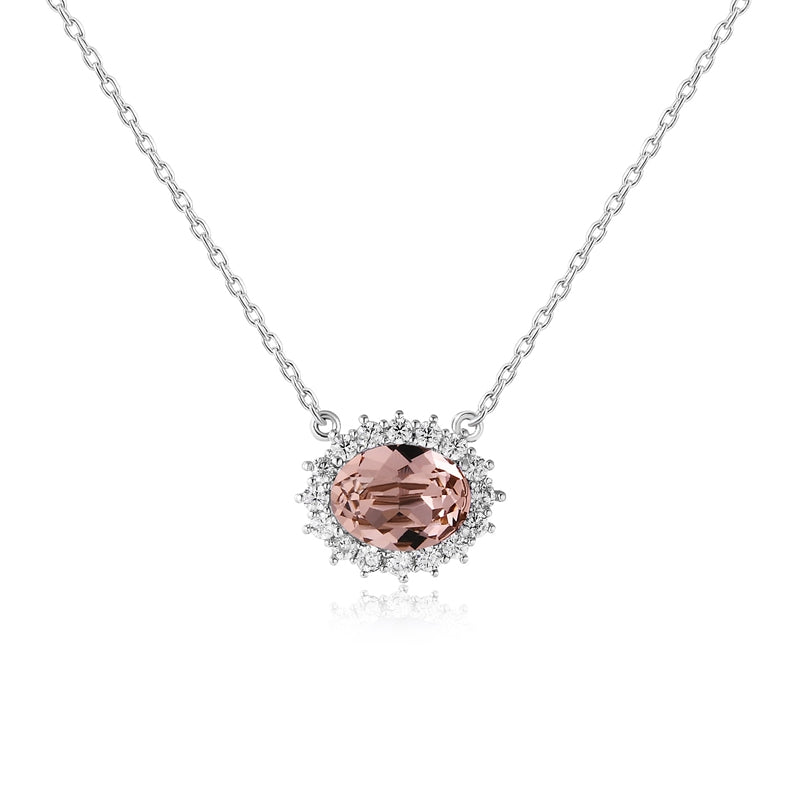 Top Quality Elegant 100% 925 Sterling Silver Sky Blue Crystal Pendants Necklace for Women Wedding Fine Jewelry YNC006