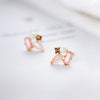White/Pink Geniune 925 Sterling Silver Stud Earrings for Women Pearl AAAA Cubic Zircon S925 Jewelry YEA197