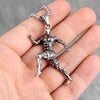 Runner Fitness Bodybuilding Men Necklaces Pendants Chain for Boyfriend Male Stainless Steel Jewelry Creativity Gift