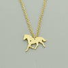 Running Horse Necklace Heart Jewelry Stainless Steel Animal Steed Pendant Necklace Friends Gifts
