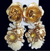 Runway metal hollow Flower Baroque earrings Palace vintage Dangle earring flower angel drop earrings for women femme jewelry