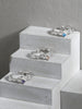 S'STEEL 925 Sterling Silver Geometry Design Zircon Opening Ring Gift For Women Rings  Wedding Adjustable Fine Jewellery