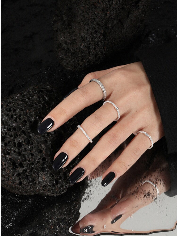 S'STEEL Designer Cauliflower Chain Rings Sterling Silver 925 For Women Minimalist Geometric Gold Ring 2021 Trend Fine Jewellery