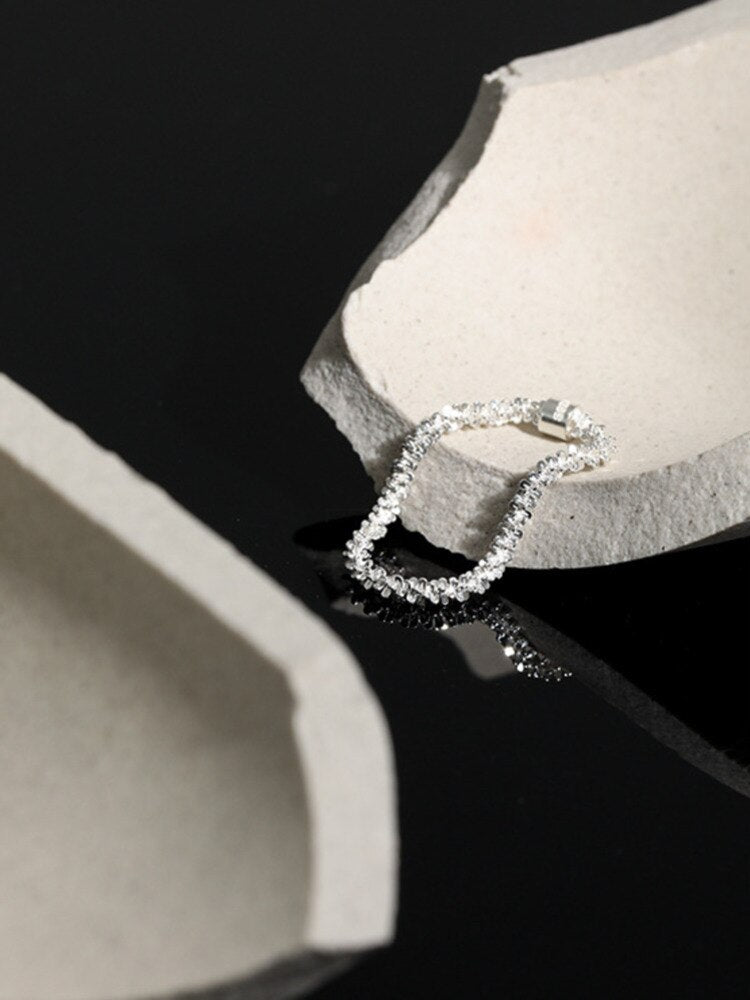 S'STEEL Designer Cauliflower Chain Rings Sterling Silver 925 For Women Minimalist Geometric Gold Ring 2021 Trend Fine Jewellery