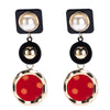 S.VEX Rose Gold Color Imitation Pearls Stud Earrings for Women Jewelry Big Crystal Statement Spot Earring Jewellery