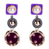 S.VEX Rose Gold Color Imitation Pearls Stud Earrings for Women Jewelry Big Crystal Statement Spot Earring Jewellery