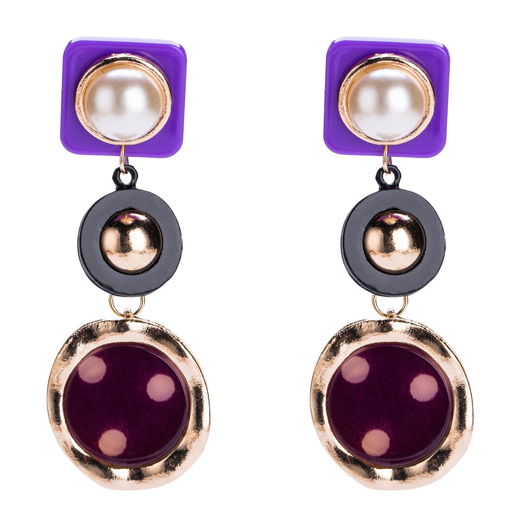 S.VEX Rose Gold Color Imitation Pearls Stud Earrings for Women Jewelry Big Crystal Statement Spot Earring Jewellery