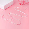 Silver Color Shining Double-Deck Link Chain Necklaces For Women Jewelry Sexy Accessories  Items