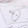 Flower Adjustable Rings For Women 925 Stamp Silver Color Aesthetic Wedding Bride Jewelry Accessories