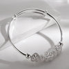 925 silver Cute for woman Heart Bangles bracelets wedding party wedding jewelry Holiday gifts designer charms
