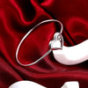 Silver Plated Heart Women Love Bracelet  Bangles  Quality Jewelry Accessories Offers With  GaaBou Christmas