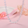 korean 925 sterling Silver lathe engraved pattern chain Necklace For Women Noble Party Wedding Jewelry Christmas gifts