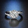 925 Sterling silver classic shining Crystal Rings for women Adjustable party wedding Jewelry Christmas gift