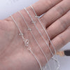 925 Silver necklace chain Fine clavicle chain silver plated box chain female clavicle snake bones chain