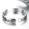 Silver Colour flower Bangles For Women Cuff Bracelets  Quality Jewelry Christmas Offers With  GaaBou